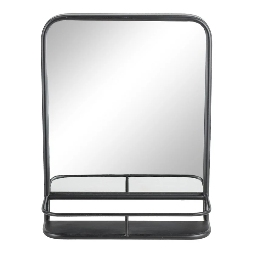 Espelho Hildia 40x50 cm Preto - MH Interiores 2 Espelho Hildia 40x50 cm Preto - MH Interiores