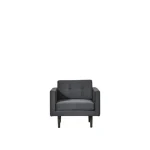 Poltrona Ella 75x81 cm. cinza escuro