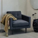 Poltrona Ella 75x81 cm. cinza escuro
