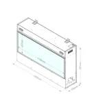 Lareira Elétrica e-Slim Linear 1200-450 I