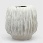 Vaso Chakra com Listras - Marfim