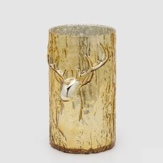 Vaso Cilíndrico Rena – Dourado
