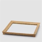 Tabuleiro Decorativo Entrançado Quadrado – Avelã