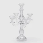 Castiçal Crystal Sinuoso x5 – Natural