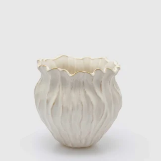 Vaso Ânfora Freaky Casca Pequeno – Branco