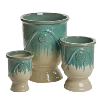Vaso Glaze Coppa H58+41+30 C0 - Green Mix